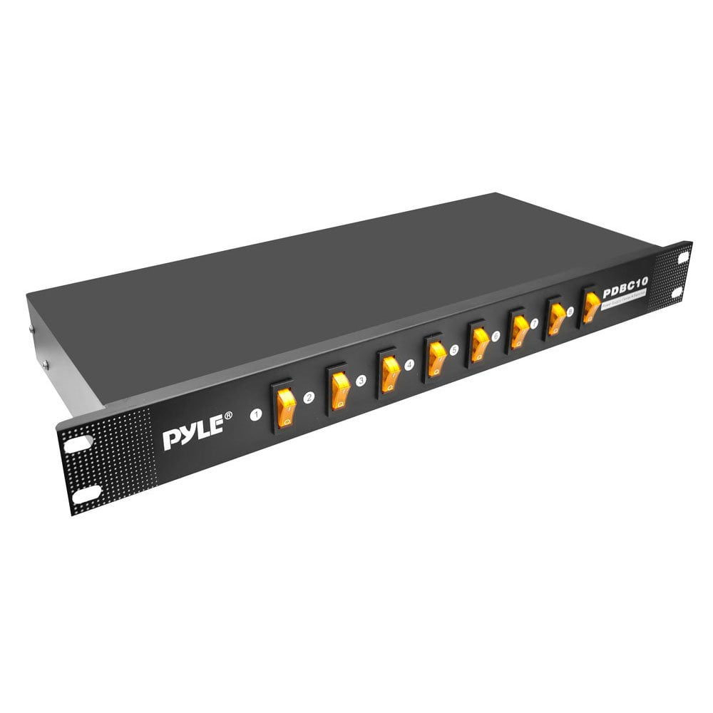 PylePro 8 Outlet Rack Mount Power Supply Center w/Each Outlet Switch