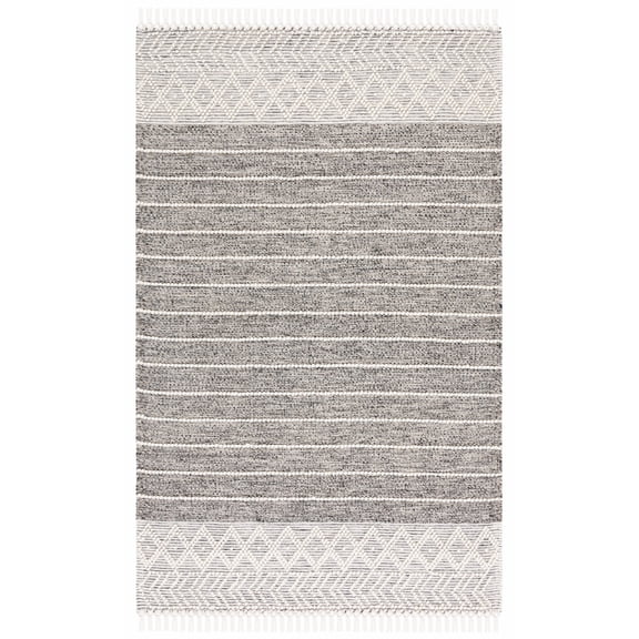 SAFAVIEH Vermont Wilfreda Aztec Area Rug, Black/Ivory, 5' x 8'