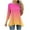 Orange, variant on Vibrex 3/4 Sleeve Tops for Women Round Neck Shirts Gradient Color Trendy Casual Loose Tees Loose Hem Three-Quarter Sleeve Shirts for Women Cute Tunic Dressy Top Loose Flare T-Shirt Tops Pullover