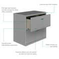 thumbnail image 4 of Space Solutions 30 inch Wide 2 Drawer Lateral File Cabinet for Home or Office, Silver, 4 of 15