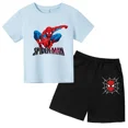 thumbnail image 3 of Conjunto de camiseta y pantalones cortos de algodón para niños de Marvel Spider-Man de verano, conjunto de ropa de ocio para niños de 3 a 12 años con estampado de dibujos animados para niñas, 3 of 5