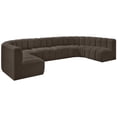 thumbnail image 4 of Meridian Furniture Arc Brown Boucle Fabric Modular Sectional, 4 of 10
