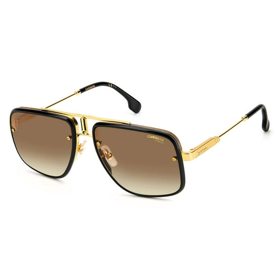 Carrera CA GloryII Metal Unisex Rectangle Optical Sunglasses Yellow Gold 59mm Adult