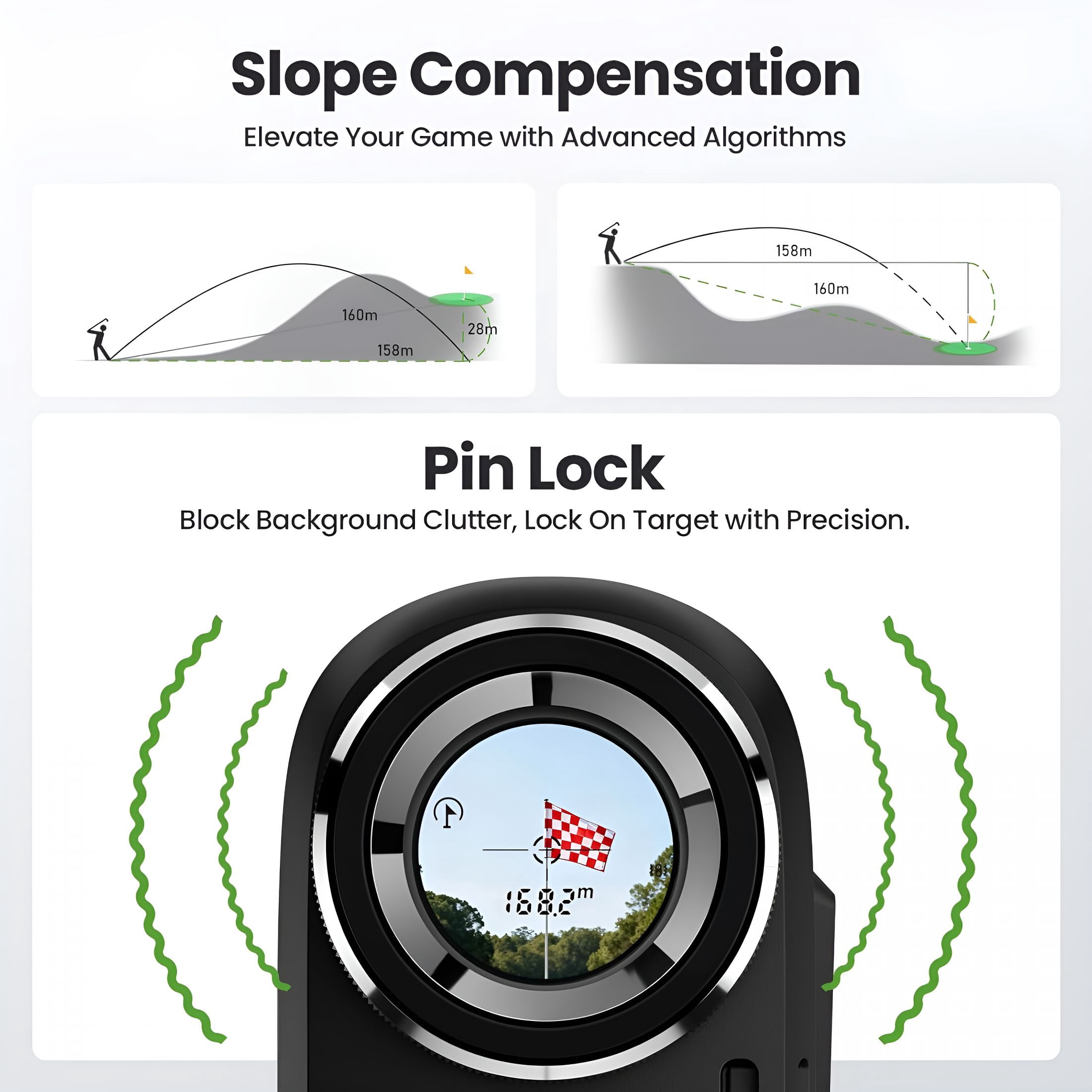 GJX Golf Range Finder with Slope,1200 Yards Golf Rangefinder,Laser Rangefinders with Magnet and Pin Lock Vibration,7X Magnification,Rechargeable Compact Portable Range Finder Golfing
