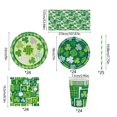 thumbnail image 3 of QTOCIO St Patricks Day Decorations, 122pcs St. Patrick Theme Irish Disposable Tableware Paper Plates Tablecloths Paper Towels Paper Cups Straws Party Supplies Set Holiday Decorations, 3 of 6