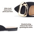 thumbnail image 6 of BERANMEY Flats for Women Slip On Ballet Flats with Metal Buckle Decor Comfortable Womens Flats Lightweight Walking Shoes Mules for Women Casual Womens Mules Dressy Office Shoes, 6 of 8