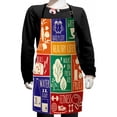 thumbnail image 1 of Fitness Kids Apron, Collage of Different Colorful Frames with Motivational Signs Vegetables Exercise, Boys Girls Apron Bib with Adjustable Ties for Cooking Baking Painting, Multicolor, by Ambesonne, 1 of 2