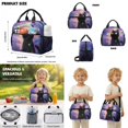 thumbnail image 5 of Xoenoiee Galaxy Cat Star Cloud Print Backpack with Lunch Bags and Pencil Case Set of 3 Elementary School Bags Bookbag for Kids Girls Boys Teens Large Capacity Bagpack Rucksack Travel Outdoor Daypack, 5 of 6