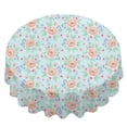 thumbnail image 2 of Pioneer Flower Floral Print Pattern Round Tablecloth 60 X 60 Inch, Wrinkle Resistant Wipeable Table Cloth for Kitchen Dining Picnic Patio Party, 2 of 6
