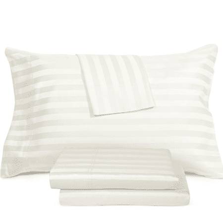 Aq Textiles Ultra Lux Wide Stripe 1000-Thread Count 4-Pc. Queen Sheet Set - Ivory