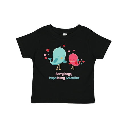 

Inktastic Papa is My Valentine Gift Toddler Toddler Girl T-Shirt