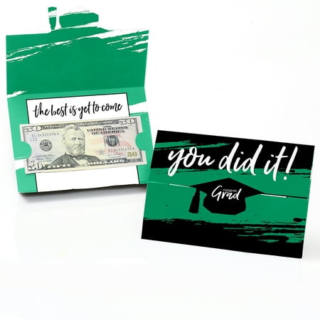 Green Grad - Best is Yet to Come - Green Graduation Party Money And Gift Card Holders - Set of (Best Weapon Light For The Money)