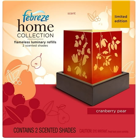 Febreze Home Collection Flameless Luminary Refills, Cranberry Pear 2 ct