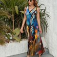 thumbnail image 3 of Wildflowers Butterfly Sleeveless Dress Woman Fashion Long Dresses Women's Summer Suit Dress 2025, 3 of 7