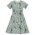 thumbnail image 4 of LOVZFMLL Robe à Manches Courtes Imprimée Mode Enfant 3-12 Ans Col Rond, 4 of 5