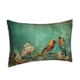 thumbnail image 2 of Binfone Retro Birds Standard Size Pillowcase, Long Staple Pure Cotton Envelope Closure Pillow Cover (Pillow core not included),14"x20", 2 of 7