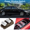 thumbnail image 2 of Interruptor de ventana eléctrica Unique Bargains para Mercedes-Benz S450 S550 S560 No.2229050009 Interruptor de control de ventana ABS Marrón Lado del Conductor Frontal, 2 of 7