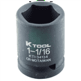 thumbnail image 3 of K-Tool 34134 1-1/16 x 3/4" Drive 6pt Frac SAE Short Chrome Impact Socket, 3 of 3