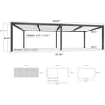 thumbnail image 2 of PURPLE LEAF 11' x 28' Patio Louvered Pergola Outdoor Aluminum Pergola with White Roof Adjustable Hardtop Rainproof Louver for Garden Backyard Deck, 2 of 9