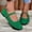 Green, variant on Women Fashion Bowknot Flats Comfort Pointed Toe Dress Shoes