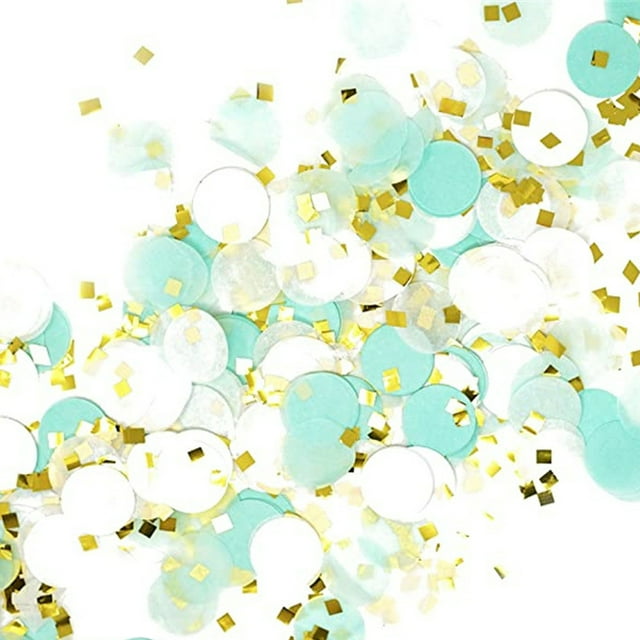 Langgg Mélange de Couleurs Mariage avec des Morceaux de Papier Ronds Dispersés