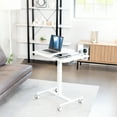 thumbnail image 2 of VIVO White 28" Pneumatic Mobile Workstation Cart, Sit-Stand Laptop Desk, 2 of 8
