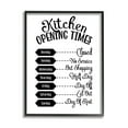 thumbnail image 2 of Stupell Industries Kitchen Opening Times Humorous Antique Text Style Graphic Art White Framed Art Print Wall Art, Design by Lettered and Lined, 2 of 5