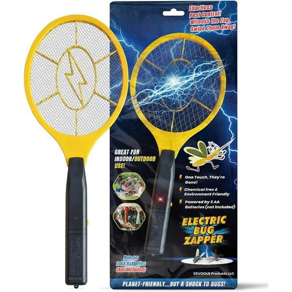 Electric Fly Swatter Bug Zapper Battery Operated Flies Killer Indoor & Outdoor Pest Control Mosquito Zapper and Insect Catcher Racket