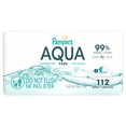 thumbnail image 3 of Pampers Aqua Pure Baby Wipes, 99% Water, Fragrance Free, 112 Baby Wipes Total (2X Flip-Top Packs), 3 of 23