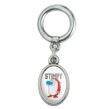 Ren and Stimpy Show Collegiate Stimpy Shoe Sneaker Shoelace Oval Charm Jewelry