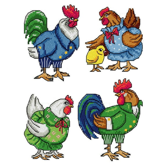 Counted Cross-Stitch Kit Poultry 8712