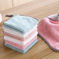 thumbnail image 5 of HEVIRGO Kitchen Washcloths Super Absorbent Cleaning Cloth Car Dishwashing Hangable Rag Soft Towel, Pink, 5 of 8