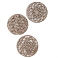 thumbnail image 1 of Bohemian Round Hollow Wood Decals European Wooden Background, 1 of 5