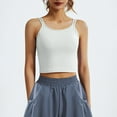 thumbnail image 4 of yillto Womens Yoga Crop Tank with Bra Breathable Workout Running Tee Sleeveless Strappy Causal Shirts, 4 of 7