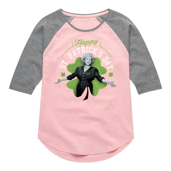 Golden Girls - Happy St Patricks - Toddler And Youth Girls Raglan Graphic T-Shirt