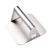 Rvaymup Stainless Steel Hamburger Press Non-Stick Square Chef Cutlets Meat Beef Grill