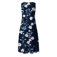 thumbnail image 5 of Momihoom Women's Sleeveless V-Neck Floral Print Midi Dress, Casual Button-Front Dress with Pockets, 5 of 5