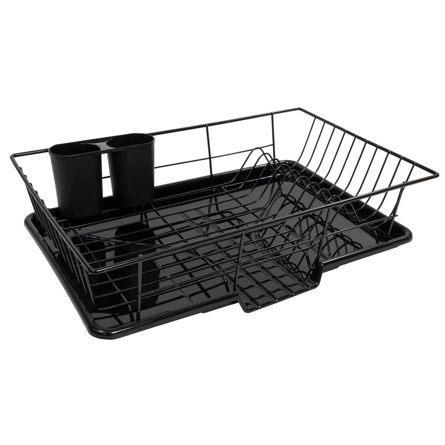Sweet Home Collection 3-Piece Kitchen Sink Dish Drainer Set- Black - image 4 of 4