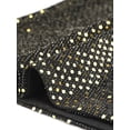 thumbnail image 5 of Camiseta con Lentejuelas Blusa de Fiesta Brillante Manga Corta Cuello Alto Oro XS Allegra K, 5 of 5