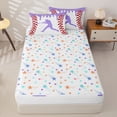 thumbnail image 4 of Homewish Purple Dripping Baseball Stitch Batter Silhouette Graphic Zipper Full Size Comforter Sets with Fitted Sheet and 2 Pillowcases,Baseball Graphic Zipper Bedding Set,4pcs, 4 of 6