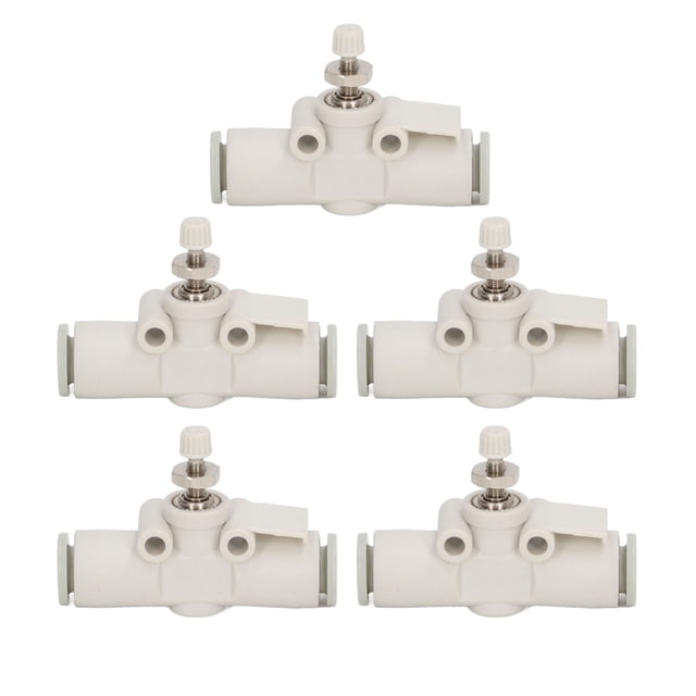 Válvula De Mariposa De Tubería, 5 Piezas De PVC Resistente A La Presión En Línea, Accesorio De Control De Flujo De Aire Recto Para Tubo De 6 Mm De Diámetro Exterior