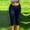 Navy women's capri leggings high waisted a1, variant on Cagogo Women's Capri Leggings High Waisted Stretch Yoga Pants Slim Fit Solid Casual Activewear Workout Sport Bottoms Summer Running Tights, Navy S