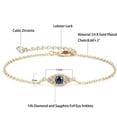 thumbnail image 4 of Pulsera de tobillo, tobillera de cuentas pequeñas chapada en oro de 14 quilates, delicado Cubi blanco, 4 of 4
