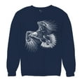 thumbnail image 5 of Flying Eagle Portrait Sweatshirt Soaring Patriotic Symbol of Freedom American Bird Wings Wildlife Nature Crewneck, 5 of 7
