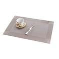 thumbnail image 3 of Shengyu PVC Placemat Kitchen Dinner Table Pad Heat-resistant Place Mats Coasters Non Tableware Mat by silver, 3 of 5