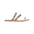 thumbnail image 2 of Thalia Sodi Womens Joya Faux Leather Rhinestone Thong Sandals, 2 of 3