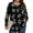 Black Floral, variant on Womens Plus Size Tops Fall Long Sleeve Shirts Crew Neck Casual Loose Tunic Blouses
