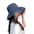 thumbnail image 2 of LJNYFDC Chapeau de Protection UV Réversible à Grand Bord Chapeau Léger Pliable Protection UV Visière de Plage pour Femmes Camping, 2 of 6
