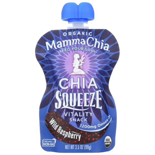 Mamma Chia Organic Wild Raspberry Chia Squeeze, 3.5 Oz.