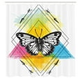 thumbnail image 2 of Ambesonne Entomology Shower Curtain, Geometric Butterfly Form, 69"Wx70"L, Multicolor, 2 of 4